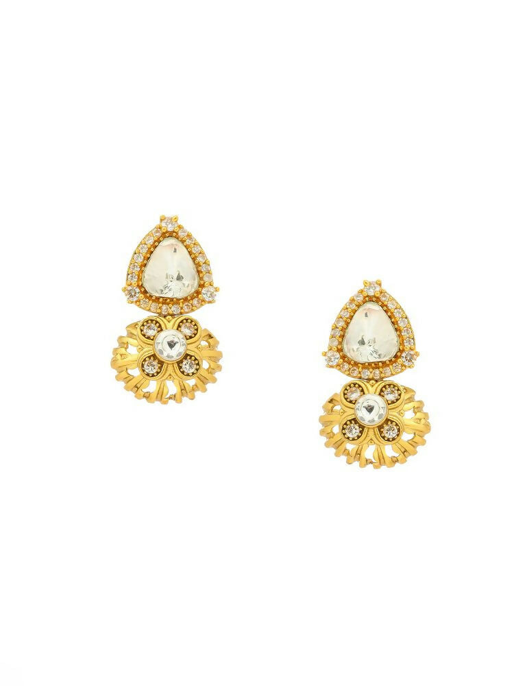 Kundan Earrings - Ruby Raang