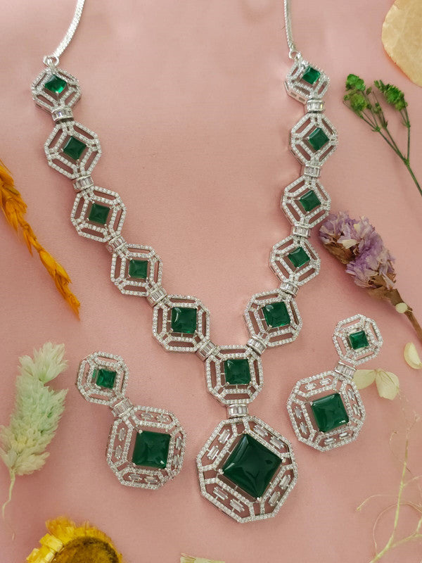 Latest Stylish American Diamond Necklace Set For Women