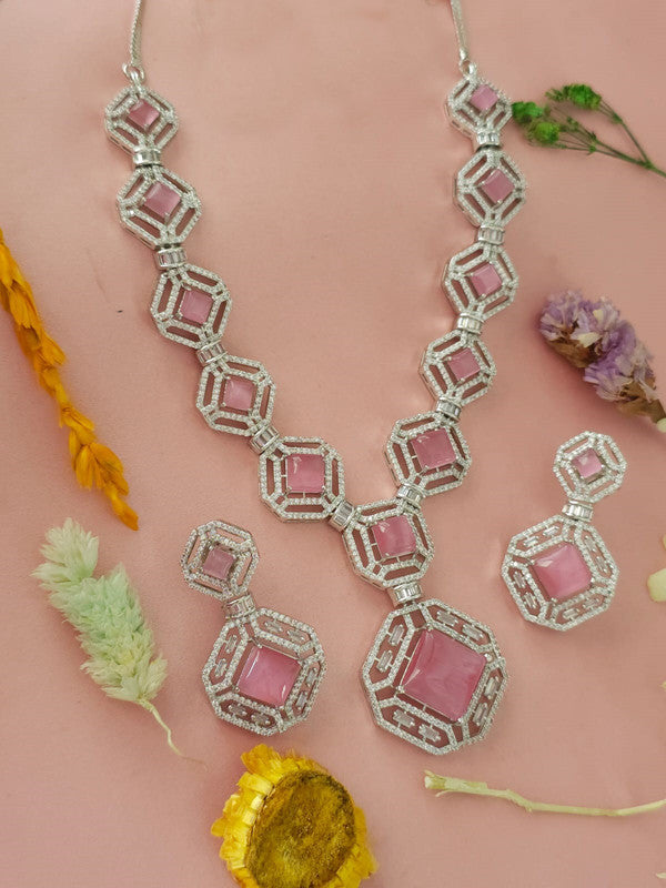 Latest Stylish American Diamond Necklace Set For Women