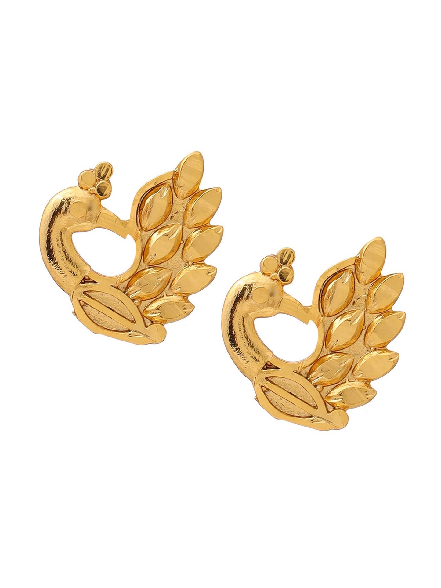 Ruby Raang Gold Peacock Earrings