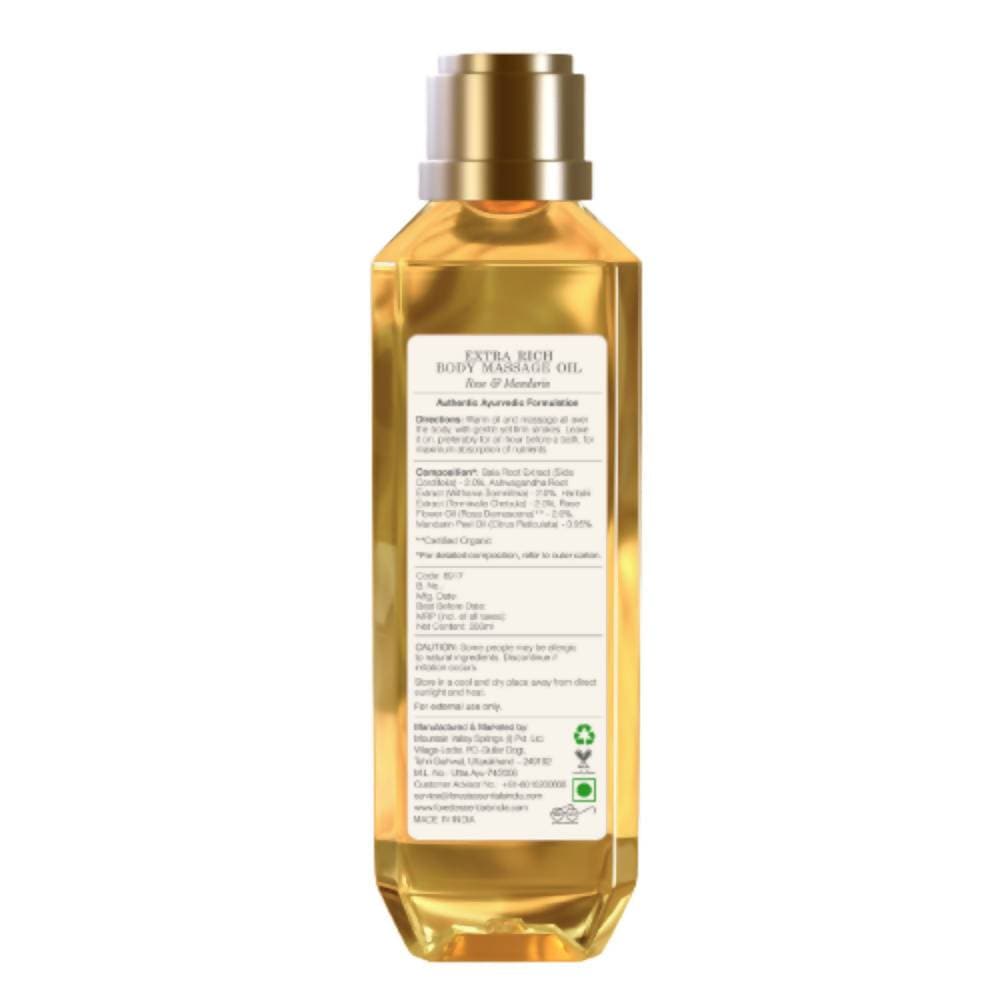 Forest Essentials Extra Rich Almond Body Massage Oil Rose & Mandarin
