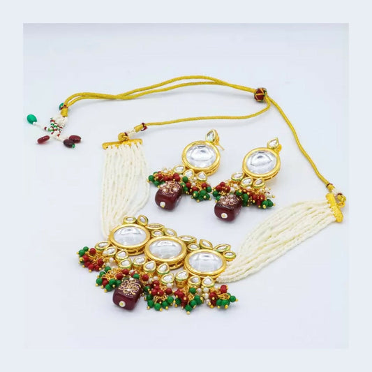 Joban Fashion Multicolor Kundan Work Necklace Set
