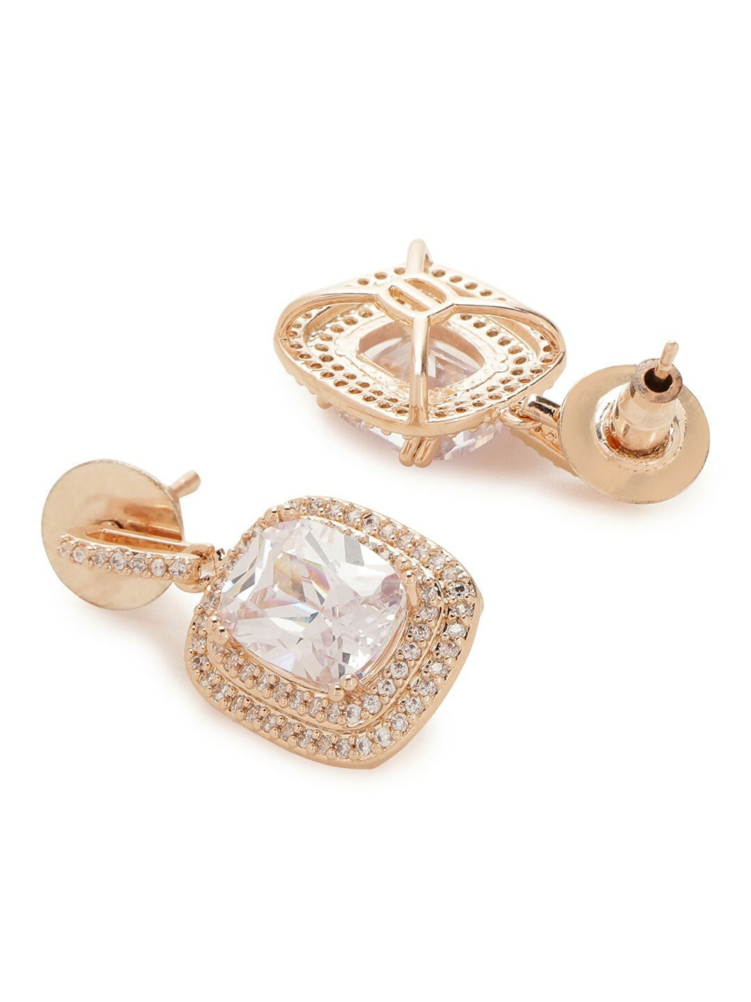 Rose Gold Earrings- Ruby Raang