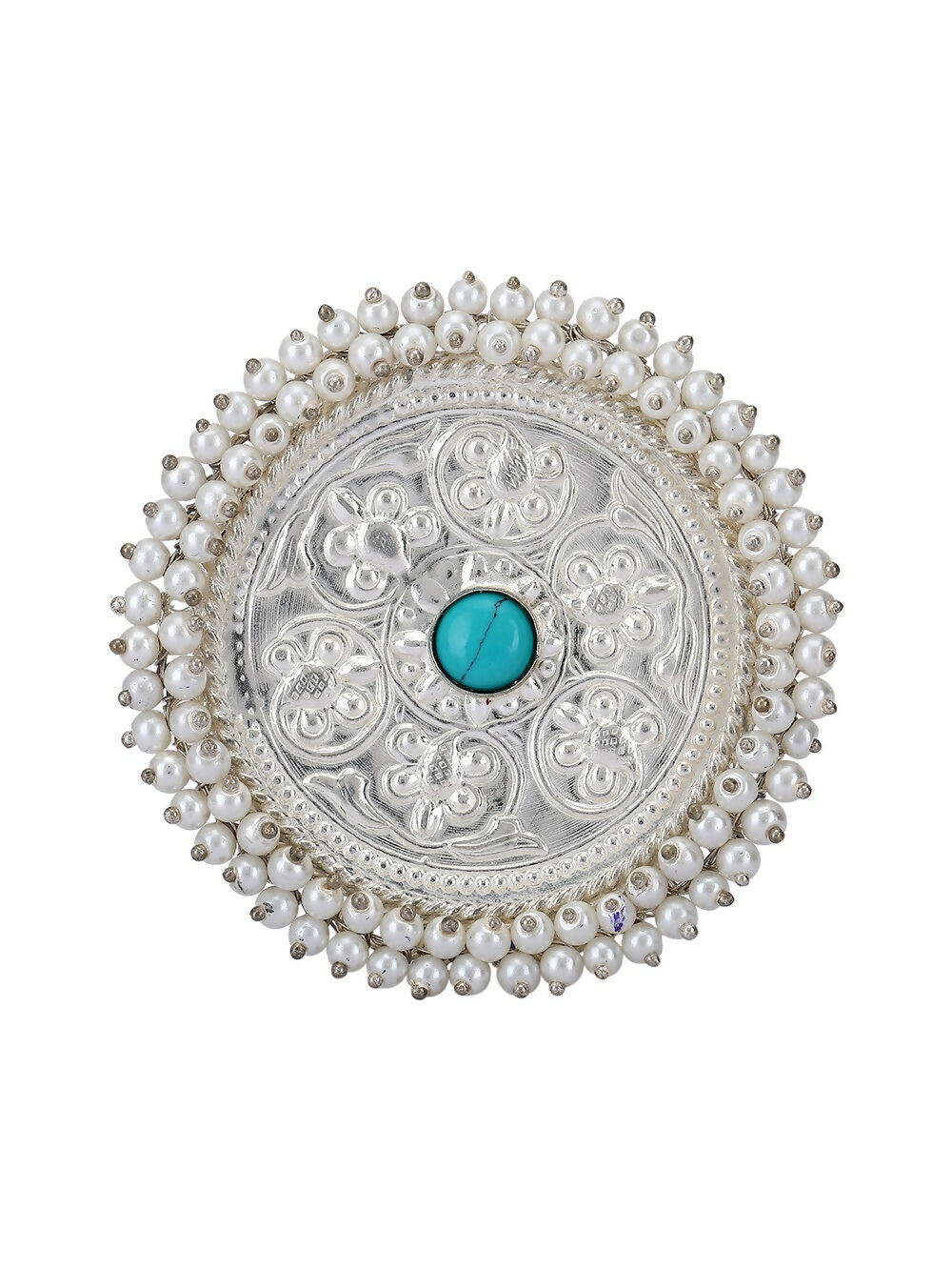 Joban Fashion Women Round Shape Silver Tone Ring