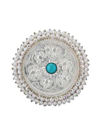 Joban Fashion Women Round Shape Silver Tone Ring