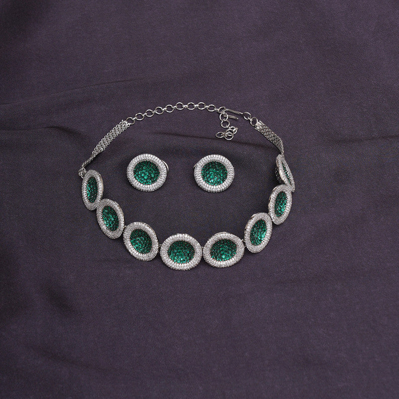 Precious Stone Necklace With Stud