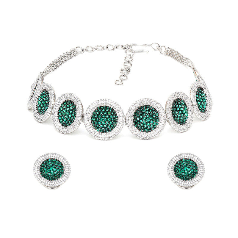 Precious Stone Necklace With Stud