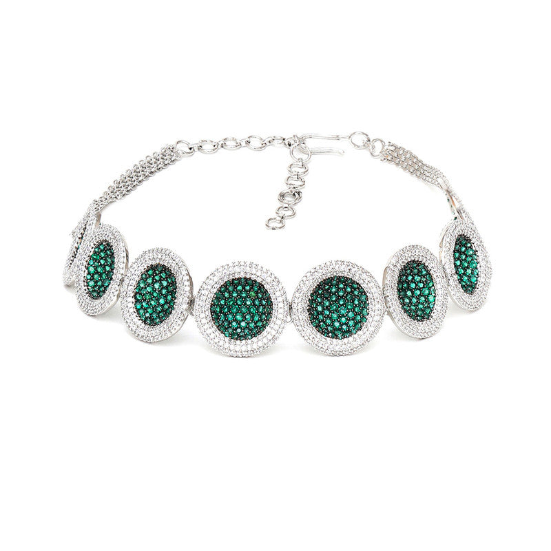 Precious Stone Necklace With Stud