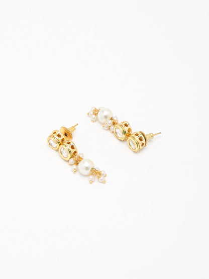 Precious Stones Kundan Choker With Earrings