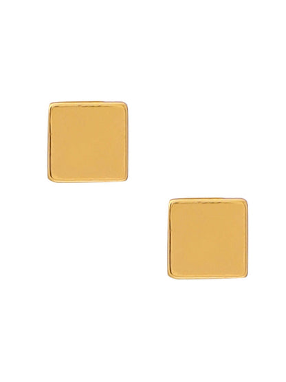 Ruby Raang Golden Square Studs