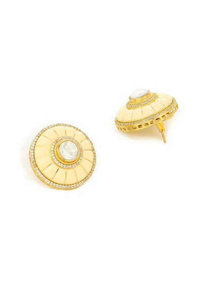 Women's Kundan Pearl earrings - Ruby Raang