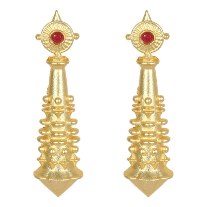 Joban Fashion Women Matte Gold Brass Earrings