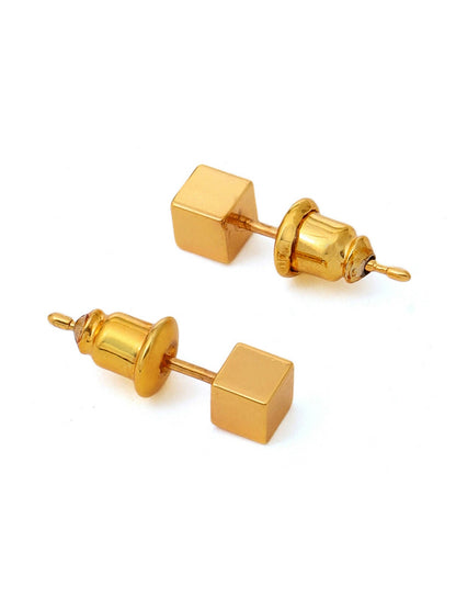 Ruby Raang Golden Square Studs