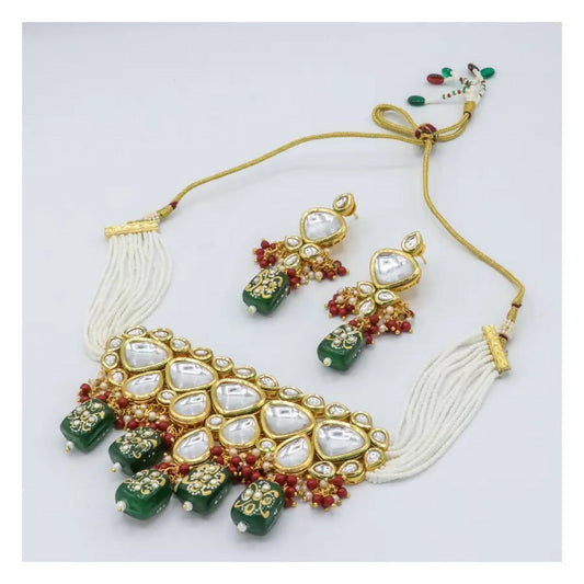 Joban Fashion Multicolor Kundan Work Necklace Set