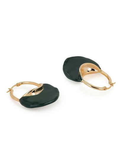 Green Mother of Pearls Stone Earrings- Ruby Raang