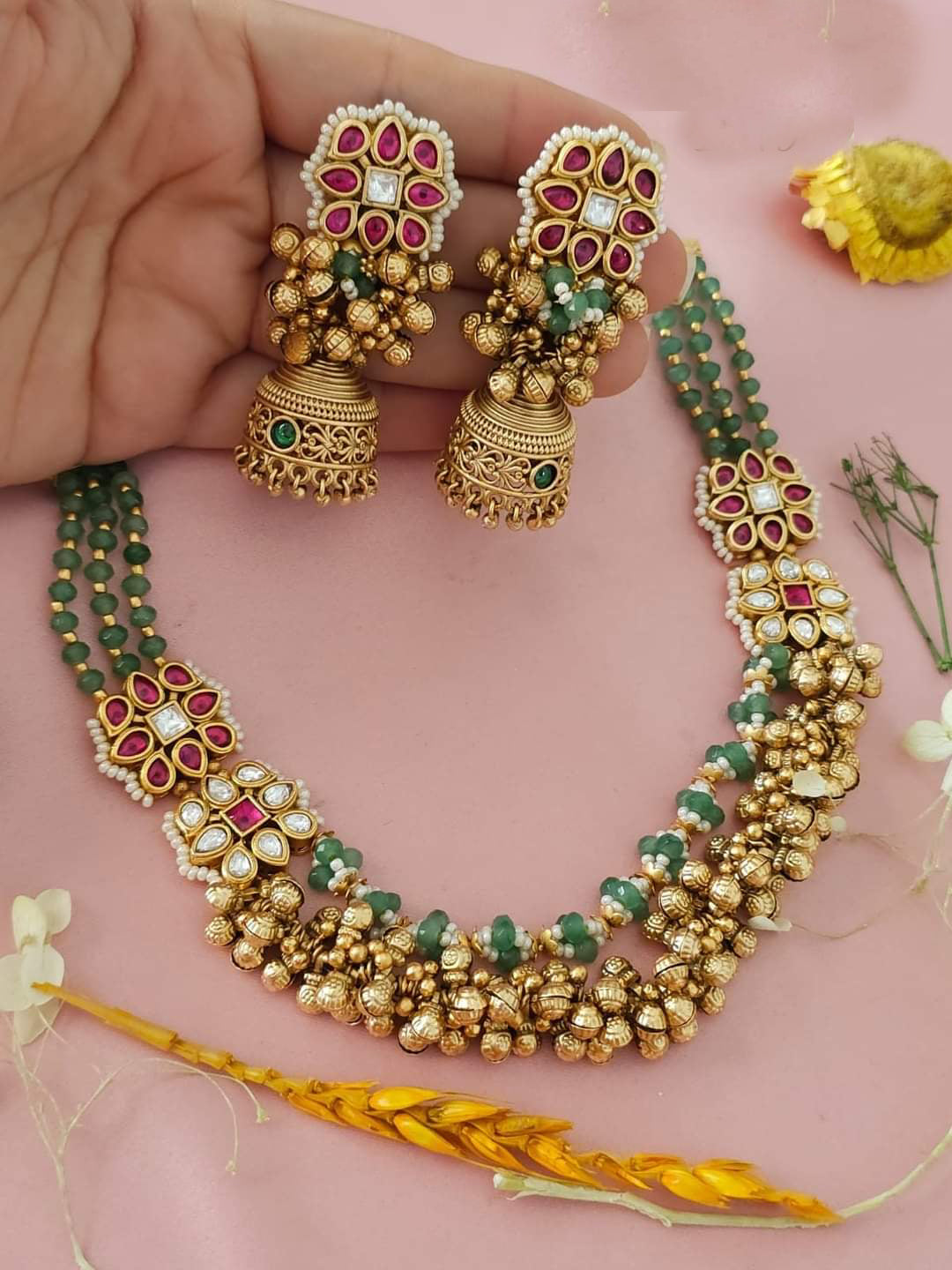 Traditional Design Multicolor Jewelry Set