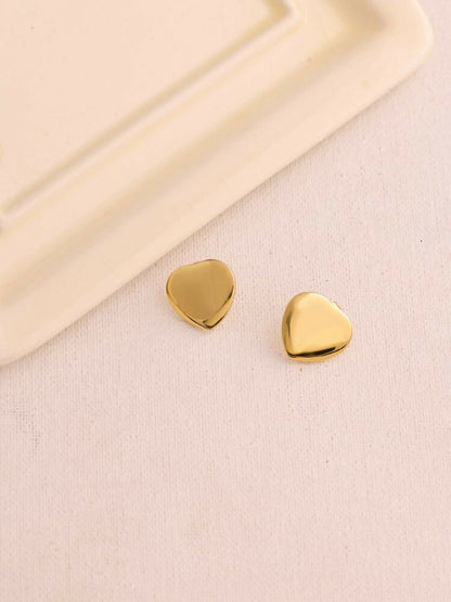 Golden Heart Studs - Ruby Raang