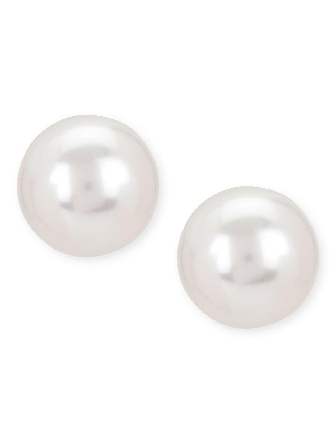 Pearl White Shine Studs- Ruby Raang