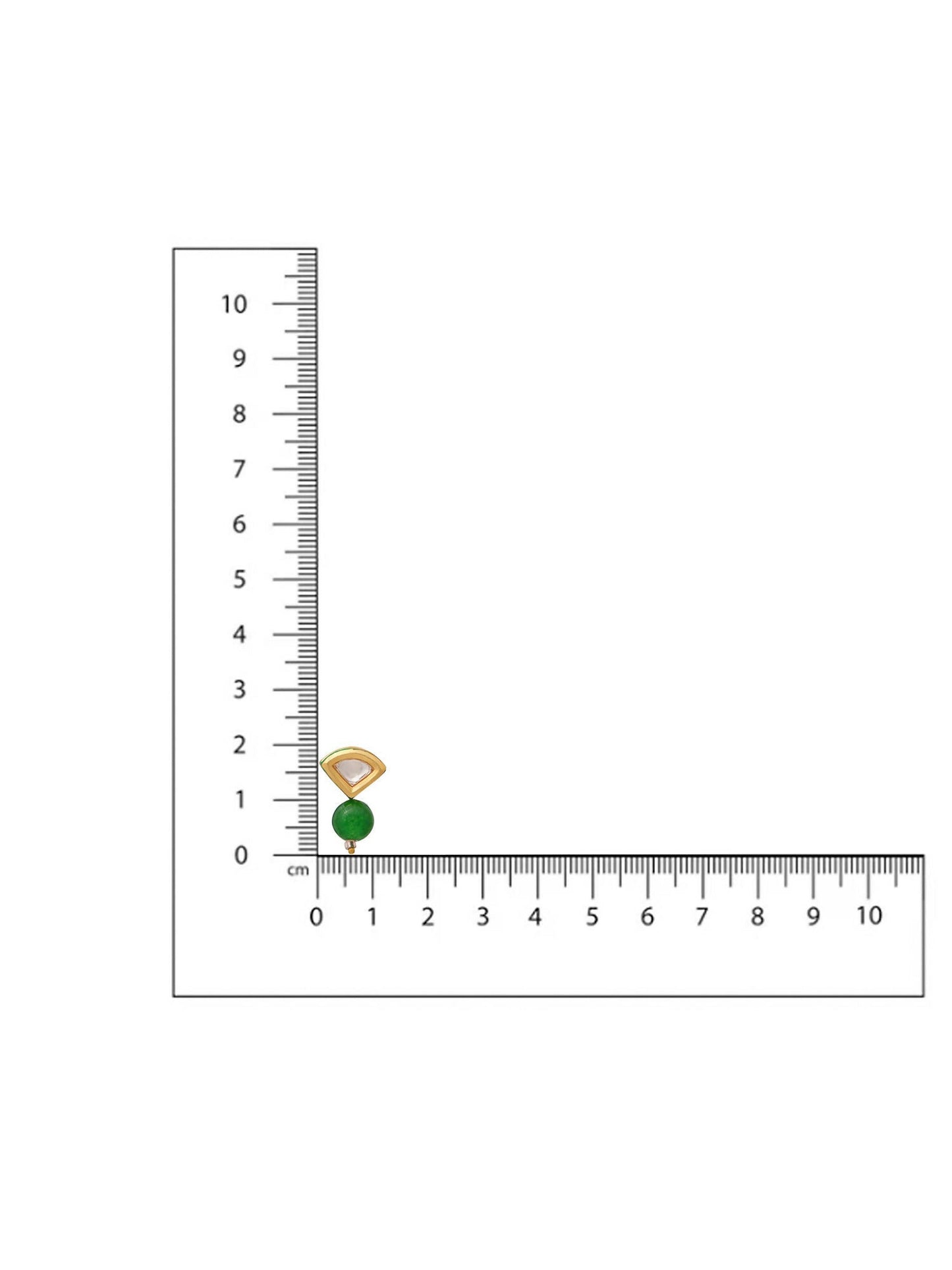 Ruby Raang Green Aventurine Kundan Studs