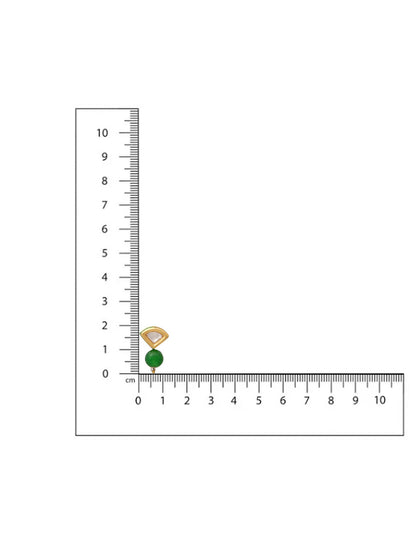 Ruby Raang Green Aventurine Kundan Studs